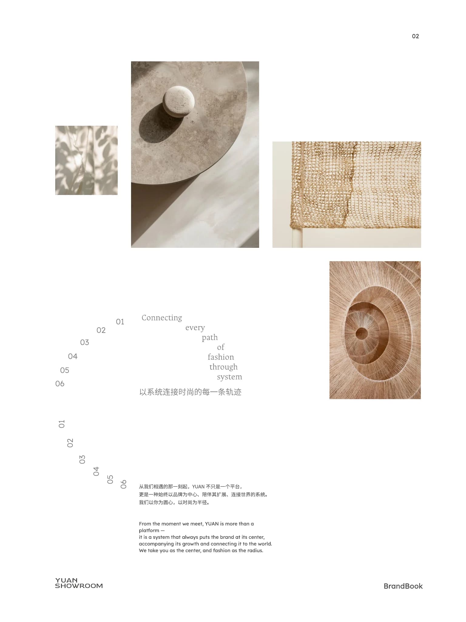 YUAN SHOWROOM Brand Book page 1